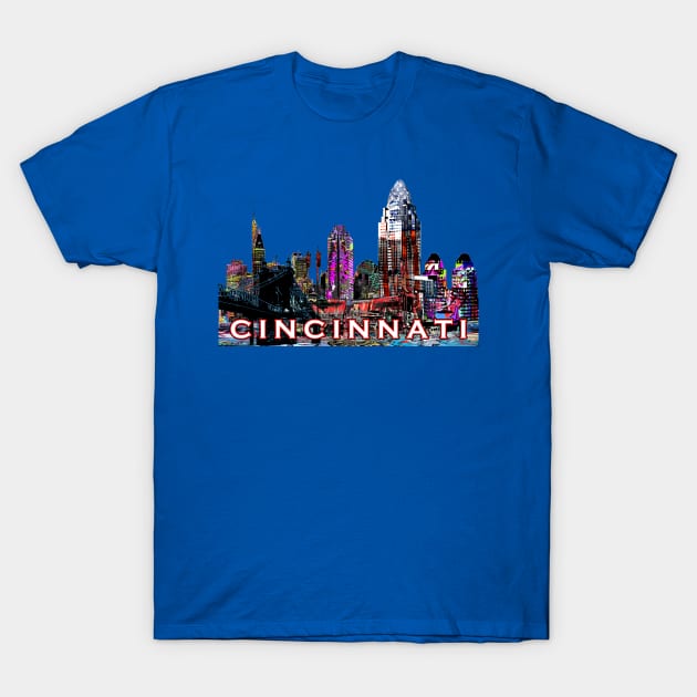 Cincinnati in graffiti T-Shirt by rlnielsen4